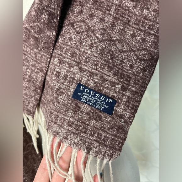 Inner Mongolia Kousei Cashmere (10%) Wool 90% New! Scarf shawl super soft warm - Picture 9 of 9